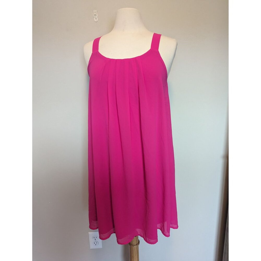Pink Sleeveless Swing Dress With Bow Back Detail By YA Los Angeles - M